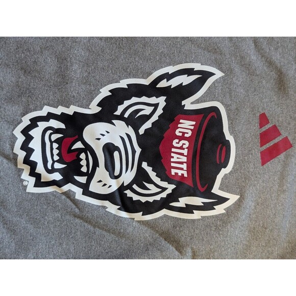 Adidas NC State Wolfpack Sweatshirt Men M Gray Team Issued Pullover NCAA - Picture 10 of 11